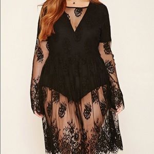 Foreve 21 Plus, Black, lace, see through dress 👗